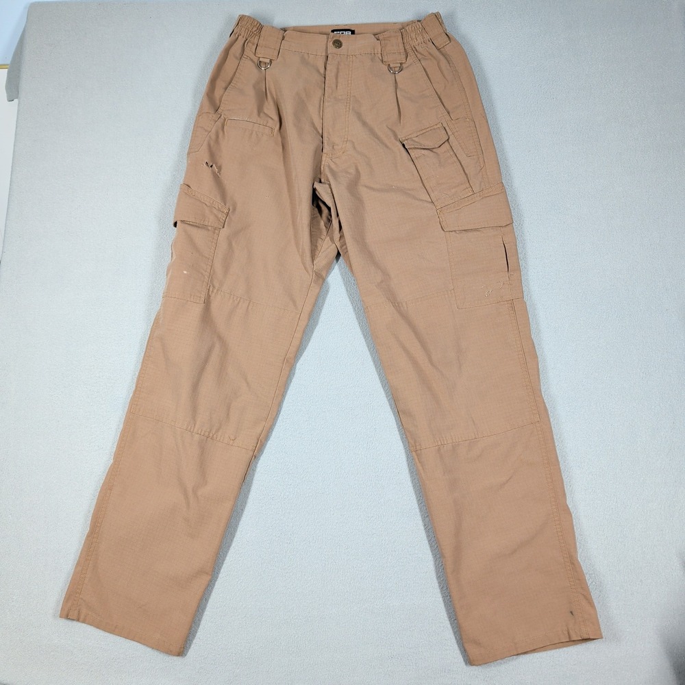 CQR Cargo Pants Mens 34x34 Tan Tactical Ripstop Workwear Outdoor Military